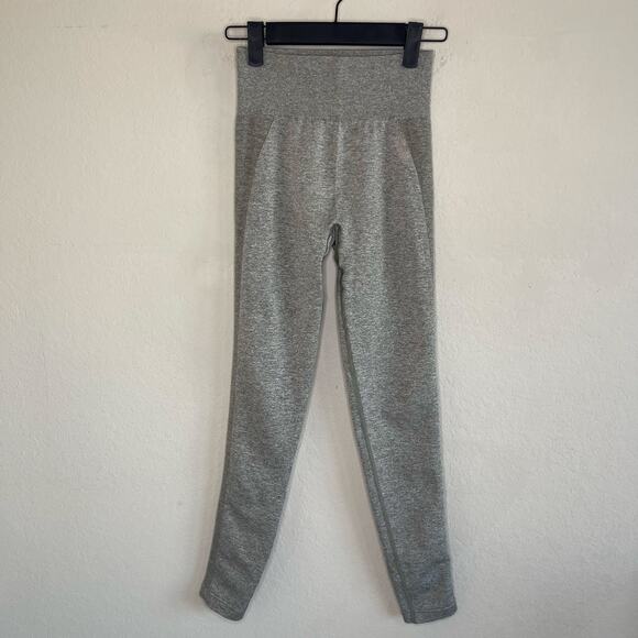 GYMSHARK Flex High Waisted Leggings in Khaki Marl/Taupe - Size XS - Picture 2 of 5